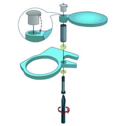 Moscow thumb compass magnifier separated in parts
