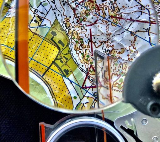 mag 6 STR8 magnifier attached on the map close up