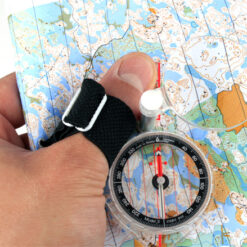 moscow compas with magnifier on the map