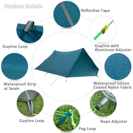 GeerTop Pyramid Plus 2-Person 3 Season Waterproof Camping Tent - easy set up GeerTop Pyramid Plus 2-Person 3 Season Waterproof Camping Tent - easy set up