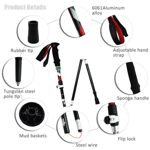GeerTop Collapsible Trekking Pole close up