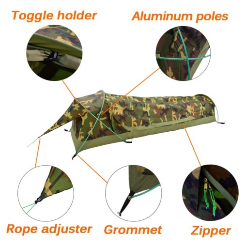 GeerTop Plume Bivy II Ultralight 1-Person Waterproof Tent GeerTop Plume Bivy II Ultralight 1-Person Waterproof Tent