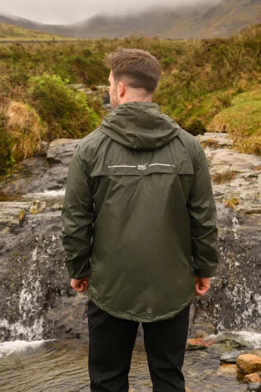 MIAS Origin 2 Khaki back - Mac in a Sac - Packable Waterproof Jacket - Lightweight, packable and easily stored, Fully Taped Seams - Unisex