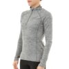 Inov8 mid layer women grey front on the model
