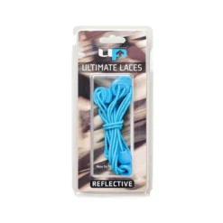 UP elastic laces with a high visibility reflective fleck - sky blue
