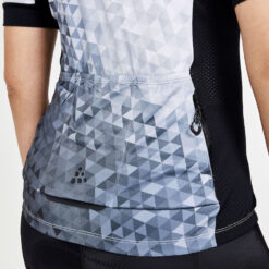 CRAFT ADV Endur Graphic Women’s Cycling Jersey – Recycled, Breathable, Performance Fit - back detail close up