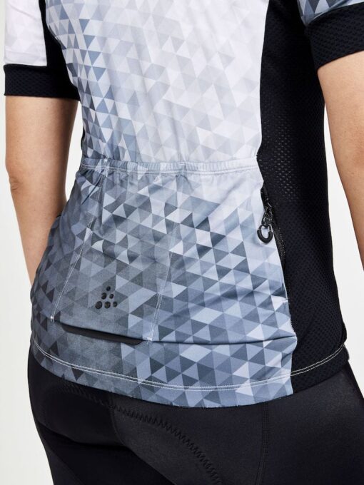 1910554-007999_Adv Endur Graphic Jersey W_Closeup4_Preview CRAFT ADV Endur Graphic Women’s Cycling Jersey – Recycled, Breathable, Performance Fit - back detail close up
