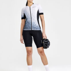CRAFT ADV Endur Graphic Women’s Cycling Jersey – Recycled, Breathable, Performance Fit closeup