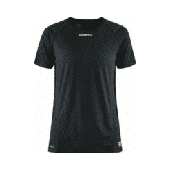 CRAFT PRO Hypervent Short Sleeve Tee a lightweight pro-grade running tee offering exceptional ventilation - black