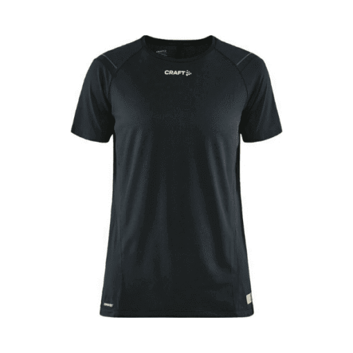 CRAFT PRO Hypervent Short Sleeve Tee a lightweight pro-grade running tee offering exceptional ventilation - black