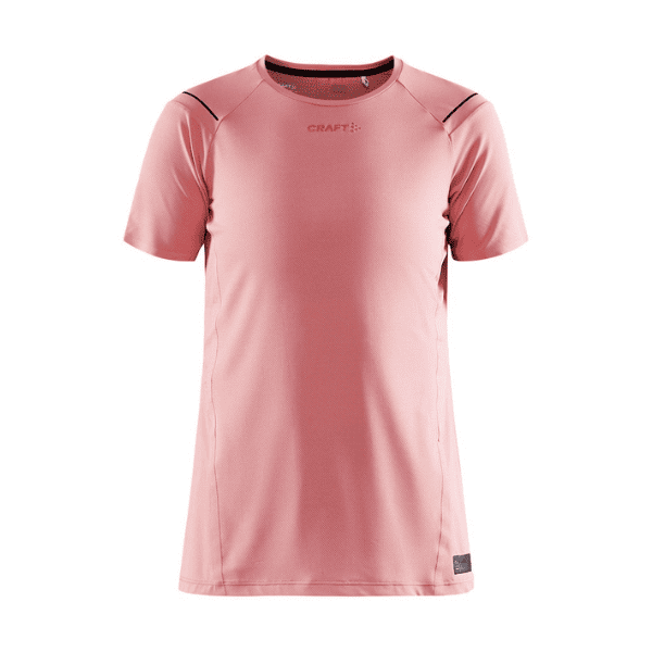 CRAFT PRO Hypervent Short Sleeve Tee a lightweight pro-grade running tee offering exceptional ventilation - coral