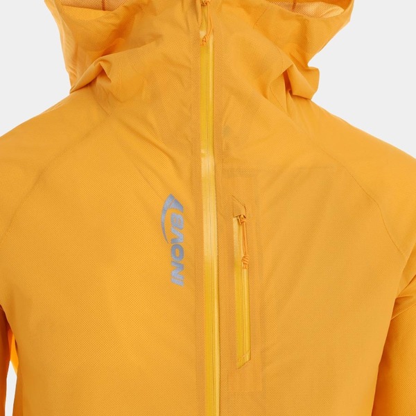 INOV8 Stormshell V2 yellow trail running waterproof jacket fully taped seams zipped front pocket