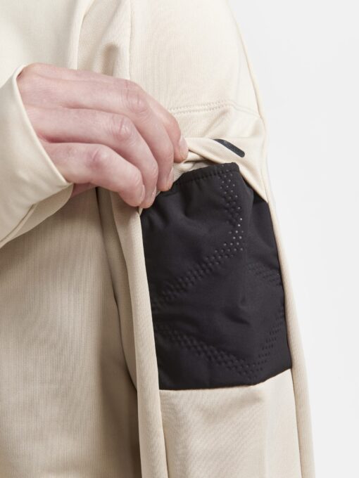 CRAFT ADV SubZ LONG SLEEVE Mens midlayer ecru - pocket on the sleeve detail