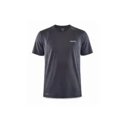 Craft ADV HiT Short Sleeve Tee Men's Slate Front View – Lightweight Breathable Running and Training T-Shirt
