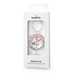 Suunto A-30 in a box reliable baseplate compass for navigating and surviving in extreme conditions.