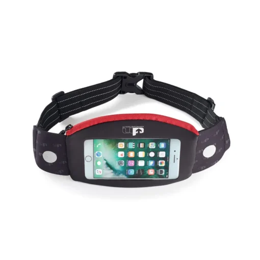 UP Titan touch runners pack-red Touch screen window for quick access to smart phone. The Titan Touch Runner’s Pack takes the best of our Titan Runner’s Pack design and adds a touch screen window to the front pocket. Red