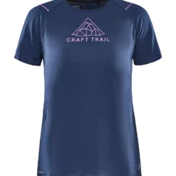 Craft trail running t-shirt womens, colour tide