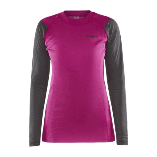 CRAFT_CoreWarmBaselayerLSTeeW_Front CRAFT Core Warm Baselayer Long Sleeve Tee for Women is a soft, insulating base layer designed to provide optimal warmth and comfort during winter workouts