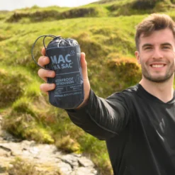 MIAS Overtrouser Navy showcasing packed trail running waterproof overtrousers UK