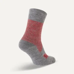 Sealskinz Bircham Sock Red-Grey side 1