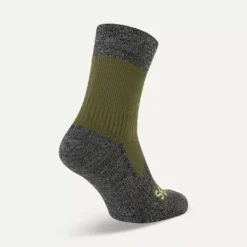 Sealskinz Bircham Waterproof All Weather Ankle Length Socks Olive-grey side 1
