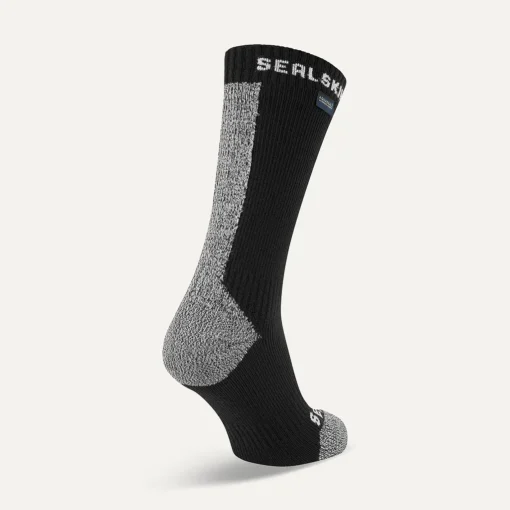 sealskinz Briston Waterproof All Weather Mid Length Sock with Hydrostop Black side 2