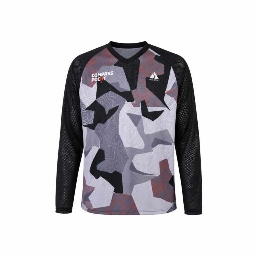 TRUE STORY Mesh Orienteering Shirt, Classic long sleeve grey front