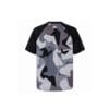 Back of TRUE STORY Classic grey mesh orienteering shirt showing lightweight ventilated mesh construction
