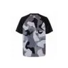 Back of TRUE STORY Classic grey mesh orienteering shirt showing lightweight ventilated mesh construction