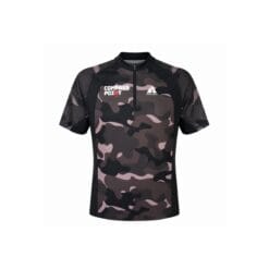 TRUE STORY PRO brown orienteering shirt with half zip, durable front fabric and ergonomic athletic fit