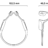 SUUNTO WING headphones black 2d drawing