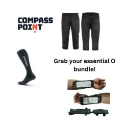What essential gear do beginners need for orienteering? Compass point Bundle_No2 - special offer for buying a bundle of Noname orienteering socks, Noname short orienteering pants and vapro description holder