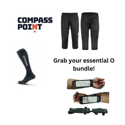 compass-point-Bundle_No2 What essential gear do beginners need for orienteering? Compass point Bundle_No2 - special offer for buying a bundle of Noname orienteering socks, Noname short orienteering pants and vapro description holder