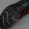 VJ BOLD XI orienteering shoe black/red metal studs closeup