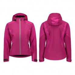 NONAME wind and water resistant lightweight jacket - water resistant (8000/3000) - Adjustable hood - reflective details - tight fit Dark pink/Pink