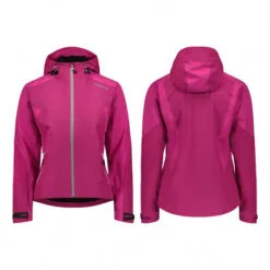 Noname-camp-jacket-wo-pink NONAME wind and water resistant lightweight jacket - water resistant (8000/3000) - Adjustable hood - reflective details - tight fit Dark pink/Pink