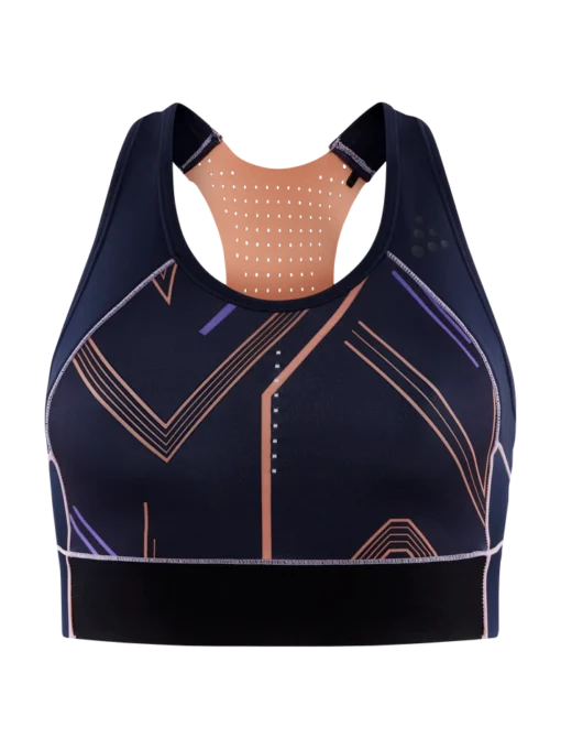 craft PRO HiT Blocked Sport Top Women Front colour blaze-cliff