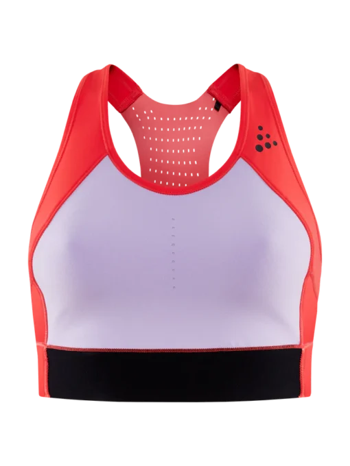 craft PRO HiT Blocked Sport Top Women colour-REDDISH-LAVENDER