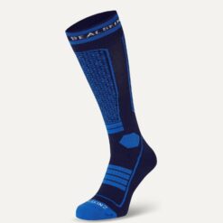SEALSKINZ Northwold Solo Knee Length Thermal Ski Sock FRONT bLUE
