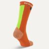 SEALSKINZ Waterproof All Weather Mid Length Sock with Hydrostop™ Orange - back