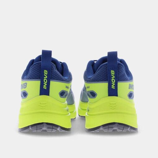 Inov8 trailfly in colour blue/lime/black Mens wide fit - the back