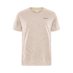 Craft ADV HiT Structure mesh training tee men recycled jacquard knit ecru