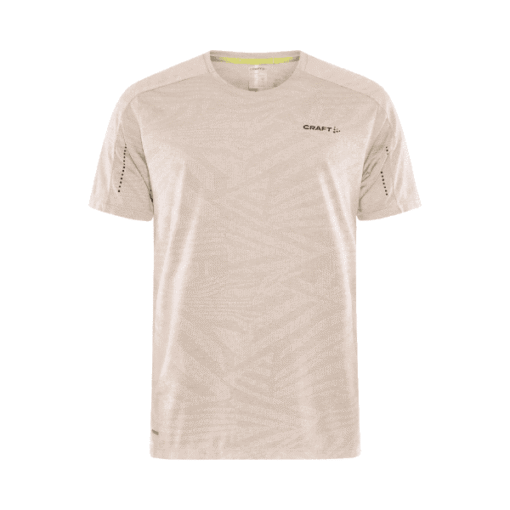 Craft ADV HiT Structure mesh training tee men recycled jacquard knit ecru