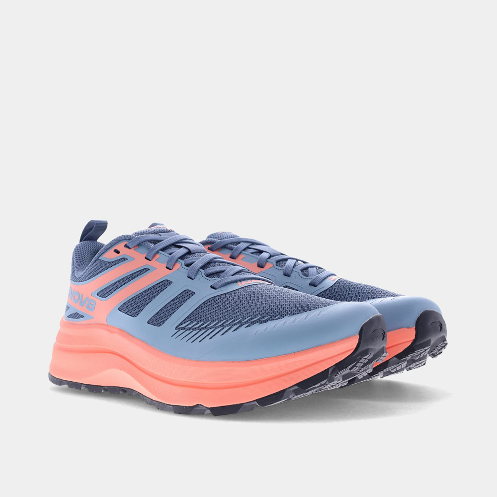 inov8 trailflymax blue/grey/coral/light grey womens wide fit-side