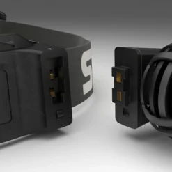 Silva The Free 1200 XS is a modular 1200 lumen headlamp in a cordless design with a lightweight battery, optimised for trail running and cross-country skiing - connection detail close up