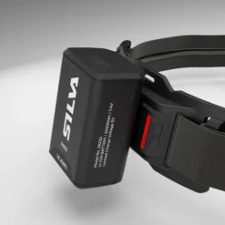 Silva The Free 1200 XS is a modular 1200 lumen headlamp in a cordless design with a lightweight battery, optimised for trail running and cross-country skiing - battery detail close up