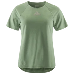 CRAFT PRO Trail Short Sleeve Tee - Women's - high-performance running tee - Taped sleeve ends and neck hole - silicone print on the shoulders