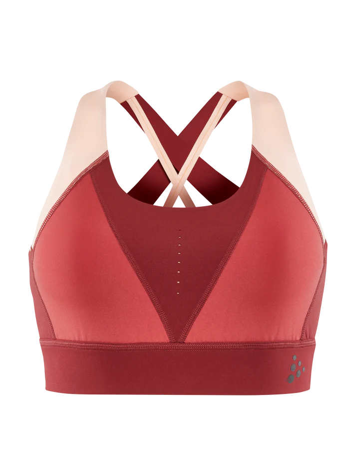 CRAFT ADV Hit Sport top with light support suitable for most types of workouts - Cross- straps at back and lined front to avoid see through.