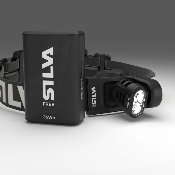SILVA FREE 1200M1200 lumen in a cordless design with a powerful long-distance battery for trail running, cross-country skiing, and longer activities. DETAIL 10