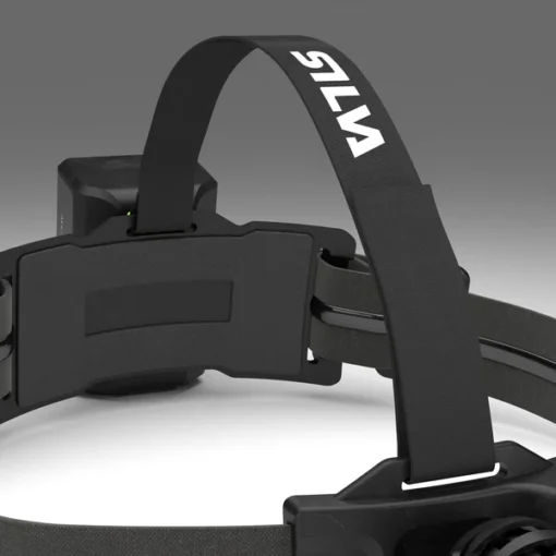 SILVA Free 1200 M is the ideal headlamp for your long sessions when cross-country skiing or trail running - top head band detail